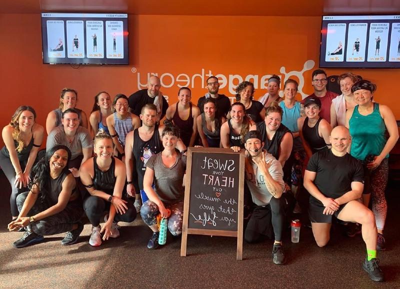 Orangetheory Fitness Has Heart at Portland Goat Blocks - members posing for group photo